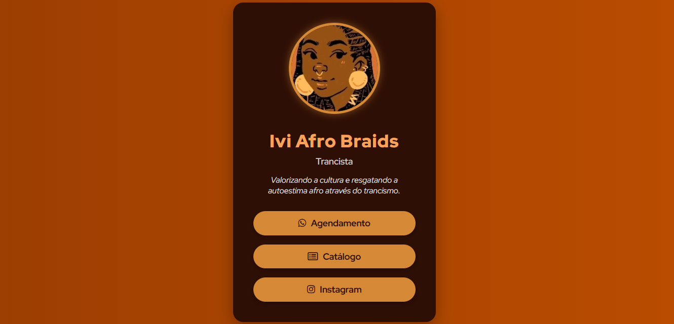 Miniatura do Projeto Linktree Ivi Afro Braids